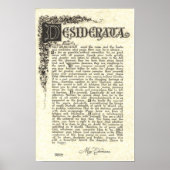 DESIDERATA-Poster von Max Ehrmann - Kohlenscroll Poster (Vorne)