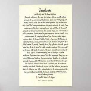 DESIDERATA Poster von Max Ehrmann - Romanesque