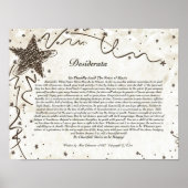 DESIDERATA-Poster von Max Ehrmann-Shining Star Poster (Vorne)