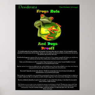 Desiderata Posters Frosch-Regel Poster