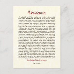 Desiderata Postkarte Desiderata Mini Kunst