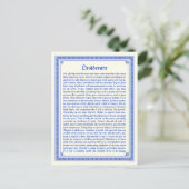 Desiderata-Postkarte Postkarte (Stehend Vorderseite)