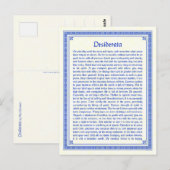 Desiderata-Postkarte Postkarte (Vorne/Hinten)