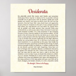 Desiderata Print | Desiderata Art Poster