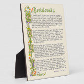 Desiderata, Prosa A 1920 von Max Ehrmann Fotoplatte (Seite)