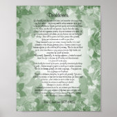 Desiderata" Prosa Poster (Vorne)