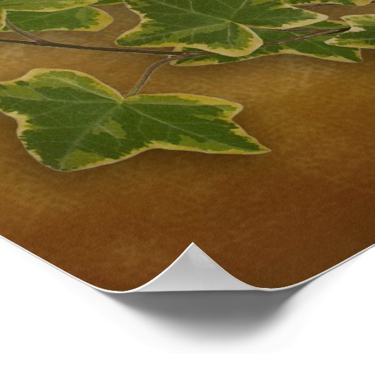 Desiderata prose Grosses Efeu auf Pergament Poster (Ecke)