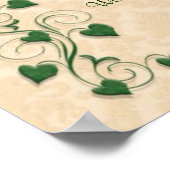 Desiderata prose Ivy auf hellen Pergament Poster (Ecke)