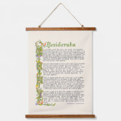 Desiderata Prose von Herrn Ehrmann Wandteppich Mit Holzrahmen (Vorderseite)