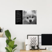 Desiderata - Puppy Art Spitz Poster (Heimbüro)