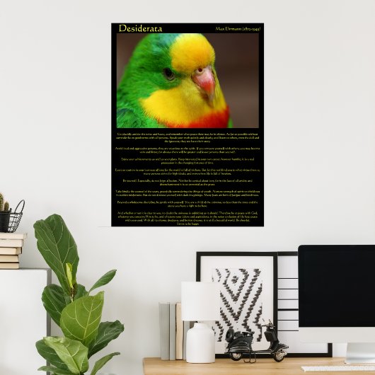 Desiderata Rainbow Kanarische Poster (Heimbüro)