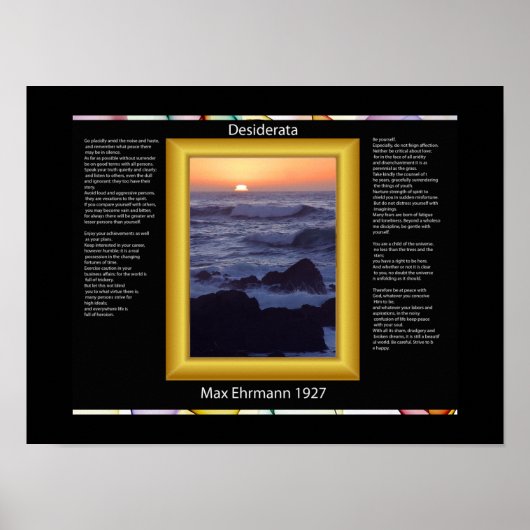 DESIDERATA Rocks Posters Poster (Vorne)