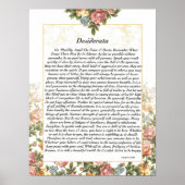 DESIDERATA Rosepaper Poster (Vorne)