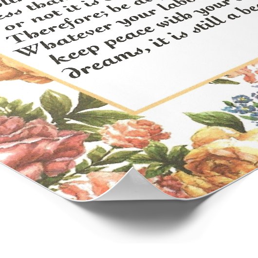 DESIDERATA Rosepaper Poster (Ecke)