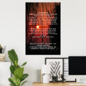 DESIDERATA Rote Wegweiser-Plakate Poster (Heimbüro)