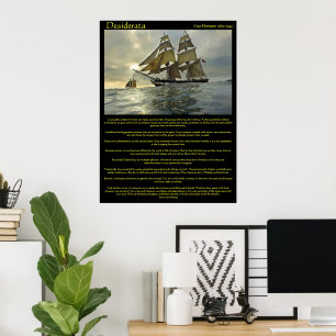 Desiderata Sail Boat Posters Poster