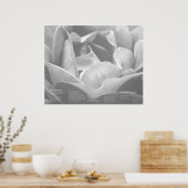 Desiderata - Satin Texture Rose in Schwarz und Wei Poster (Küche)