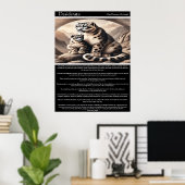 Desiderata: Schneeleopard und Kübchenfriedlichkeit Poster (Heimbüro)
