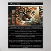 Desiderata: Schönheit in Stille Poster (Vorne)