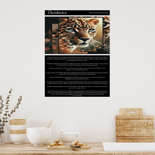 Desiderata: Schönheit in Stille Poster (Küche)