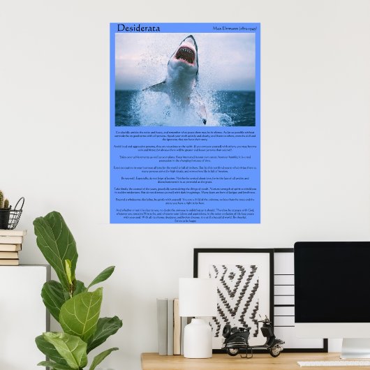 Desiderata Shark Jumping Posters Poster (Heimbüro)