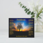 Desiderata-Silhouette eines Weidenbaums Postkarte (Stehend Vorderseite)
