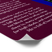 DESIDERATA Snow-Peak Mountain Posters Poster (Ecke)