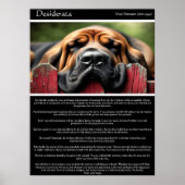 Desiderata: Sonnenlicht und Gelassenheit Poster (Vorne)