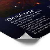 Desiderata - Sternengeburt in Cygnus, Schwan Poster (Ecke)