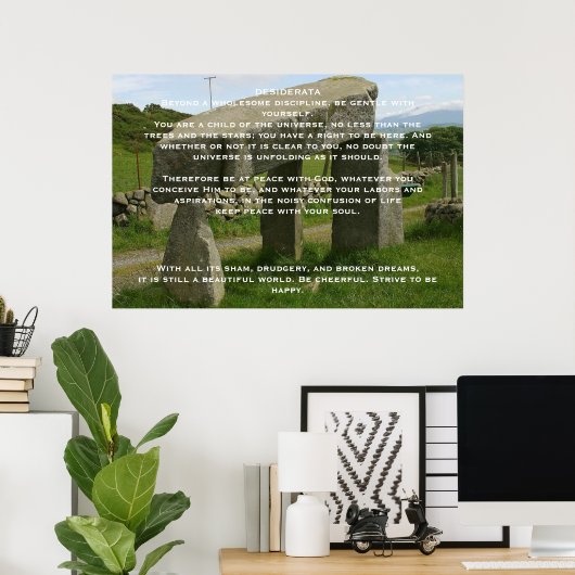 DESIDERATA Stone Posters Poster (Heimbüro)