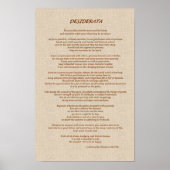 Desiderata Straw Poster (Vorne)