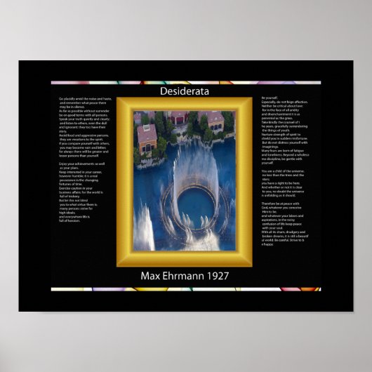 DESIDERATA sucht nach Plakaten Poster (Vorne)