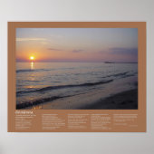 Desiderata - Sunset Beach Waves Poster (Vorne)
