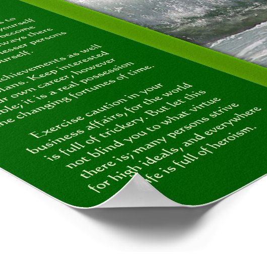 DESIDERATA surft die Wellenposter Poster (Ecke)