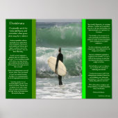 DESIDERATA surft die Wellenposter Poster (Vorne)