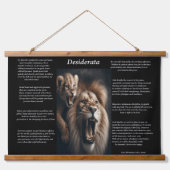 Desiderata: Tenderness Amidst Power Wandteppich Mit Holzrahmen (Vorne)