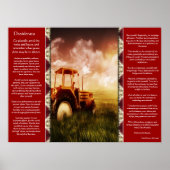 Desiderata Tractor Pflüger Posters Poster (Vorne)
