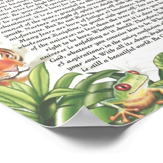 DESIDERATA Tropenwald Poster (Ecke)