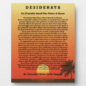 Desiderata Tropical Sunset Fotoplatte (Vorderseite)