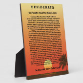 Desiderata Tropical Sunset Fotoplatte (Seite)