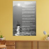 DESIDERATA Twilight Segelsport Leinwanddruck (Insitu (Wohnzimmer))
