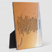 Desiderata über Fußabdrücke in Sand Fotoplatte (Seite)