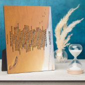 Desiderata über Fußabdrücke in Sand Fotoplatte (Seite)