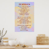 DESIDERATA verändert Daisy-Plakat Poster (Küche)
