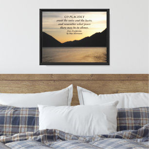Desiderata Verse Foto Leinwanddruck