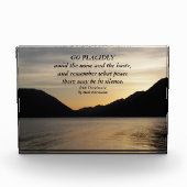 Desiderata Verse Lago Maggiore Fotoblock (Vorderseite)