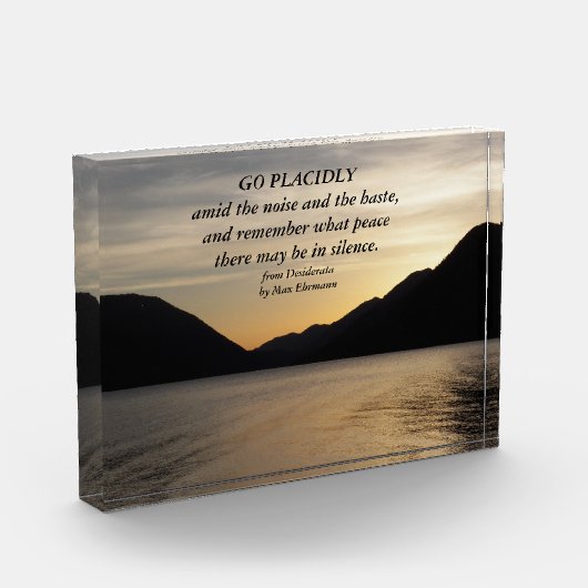 Desiderata Verse Lago Maggiore Fotoblock (Links)