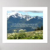 Desiderata Verse Mountains und Meadow Fotografic Poster (Vorne)