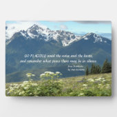 Desiderata Verse Mountains und Wiesen Landschaft Fotoplatte (Vorderseite)