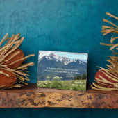 Desiderata Verse Mountains und Wiesen Landschaft Fotoplatte (Seite)